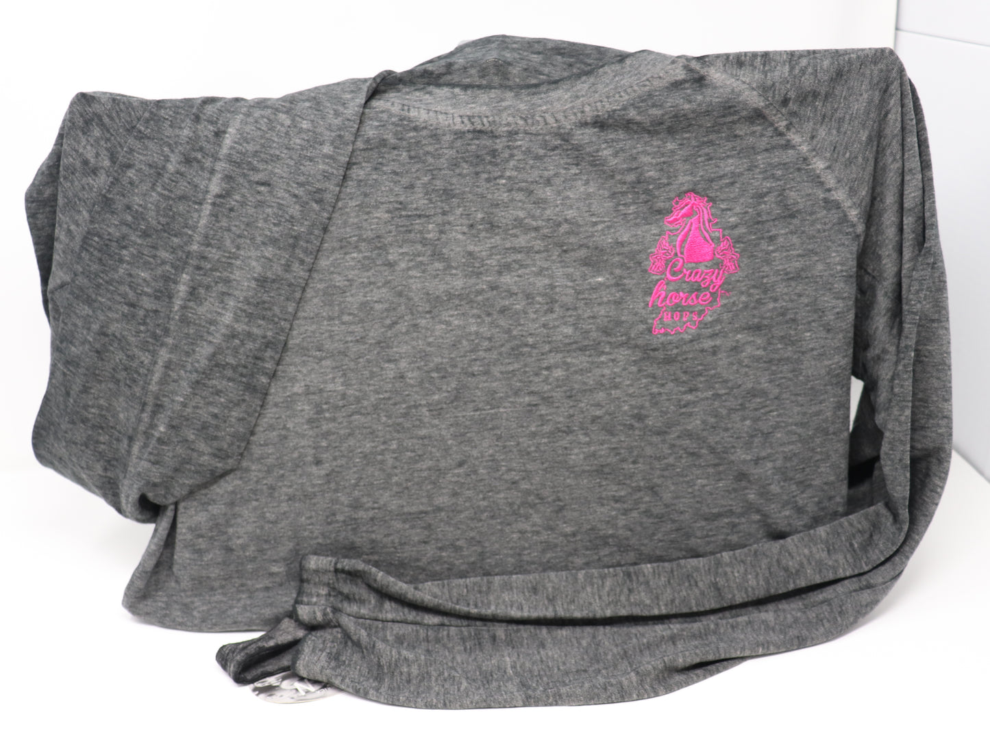Crazy Horse Hops Ladies Long Sleeve with Scoop Neck