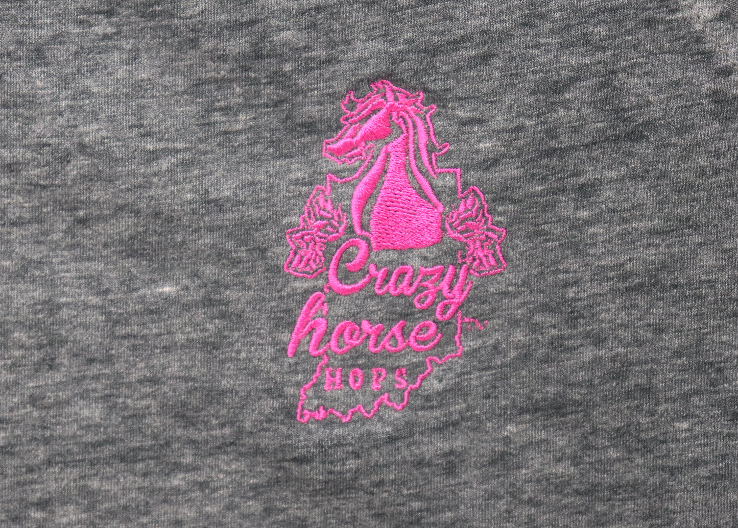 Crazy Horse Hops Ladies Long Sleeve with Scoop Neck