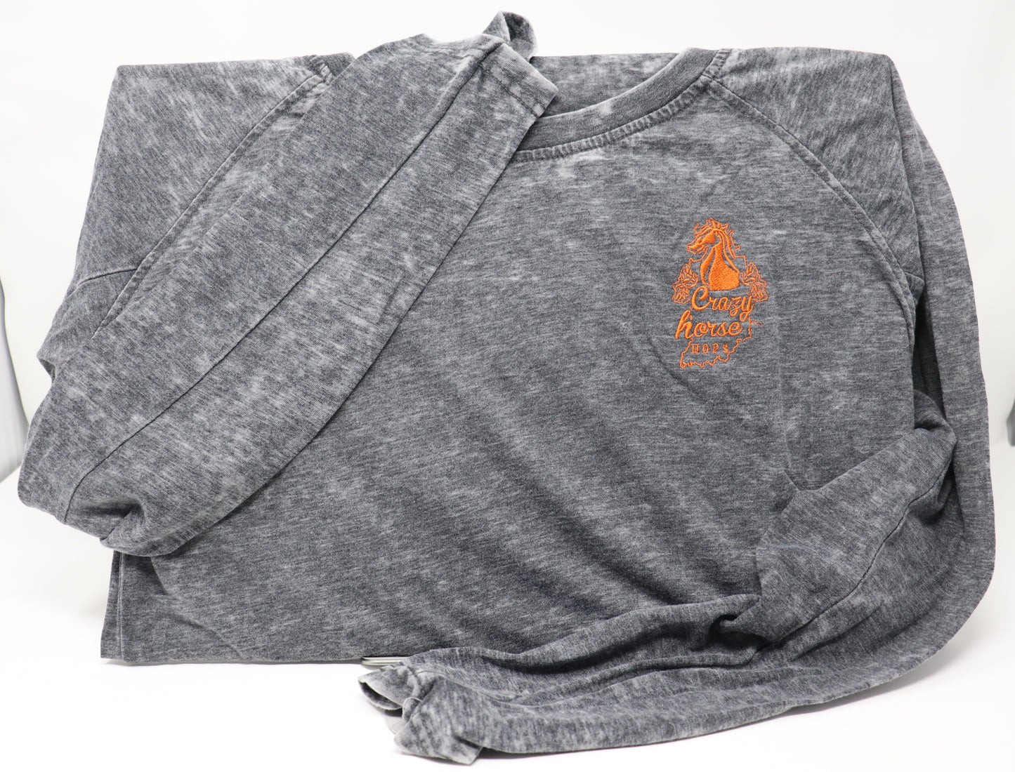 Crazy Horse Hops Ladies Long Sleeve with Scoop Neck