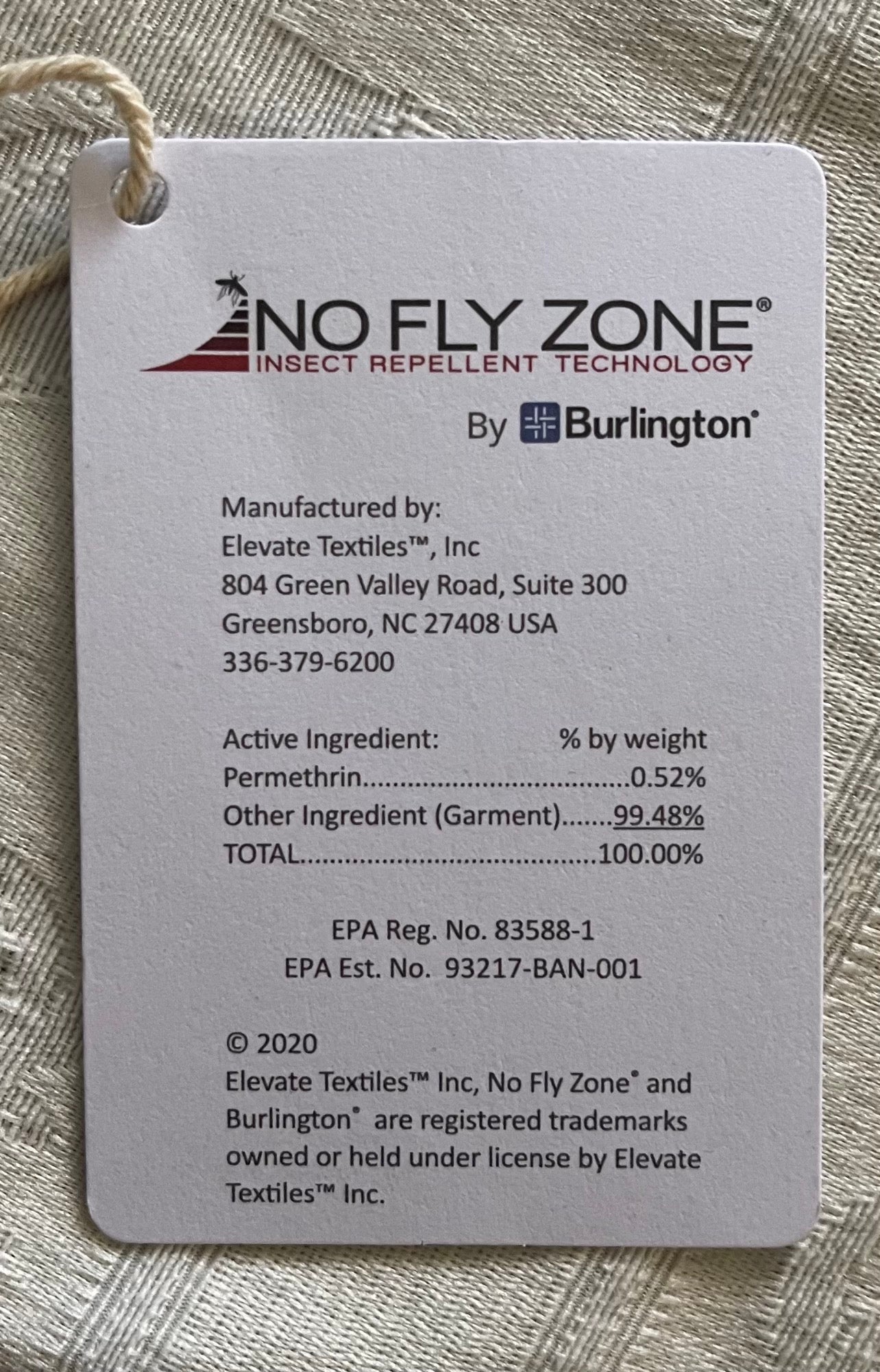 Care Instructions Card Front
